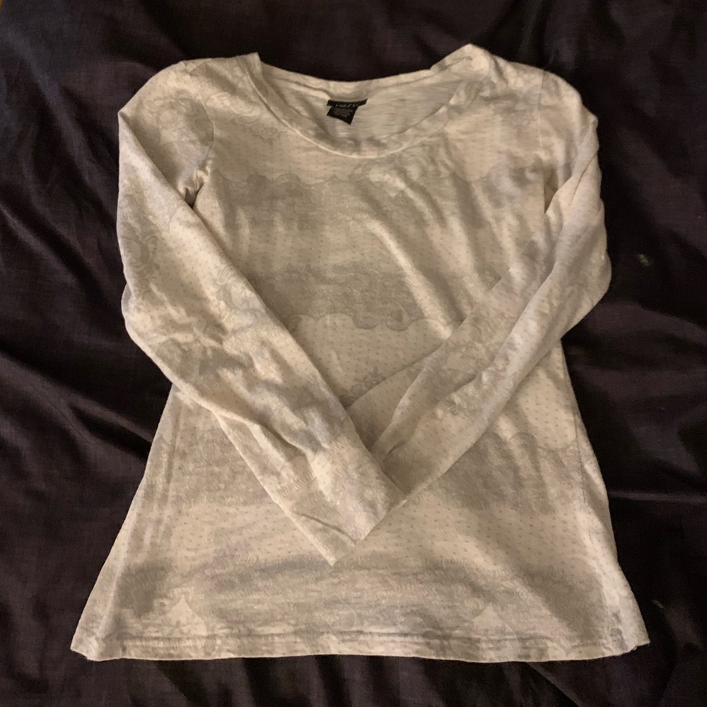 White Graphic Longsleeve